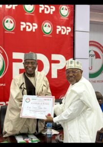 PDP Presents Certificate of Return to Kwara Governorship Candidate, Bolakale Kawu
