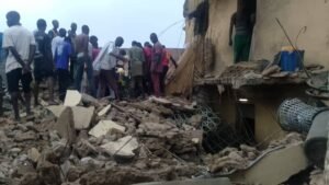 Panic in Ilorin as Two-Storey Building Collapses, Eight Trapped